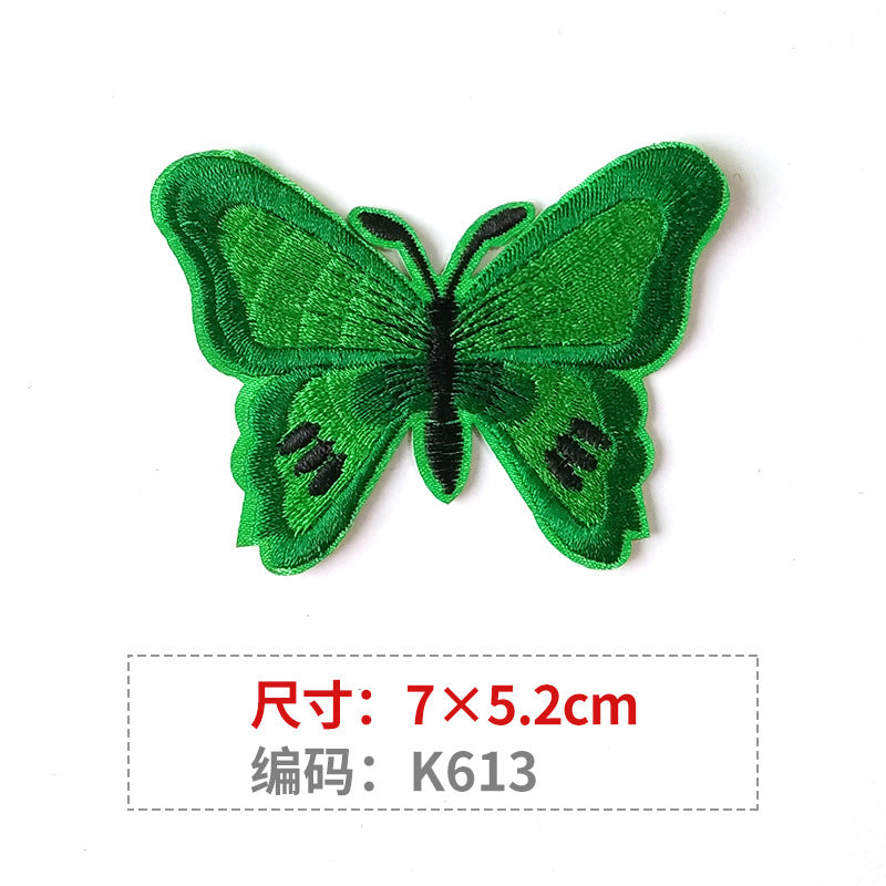 Wholesale Color Embroidered Butterfly Cloth Embroidery Patches